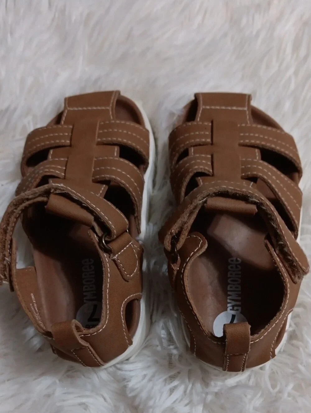 Gymboree Brown Strappy Closed-Toe Kids Sandals